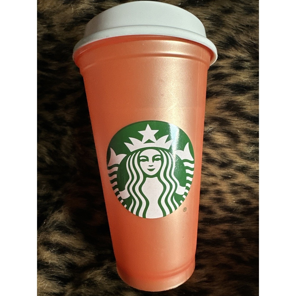 2013 Mermaid Starbucks Tumbler Mug Coffee Reusable Plastic Cup 16oz Rose Gold